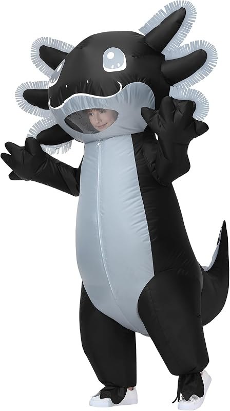 Inflatable Axolotl Costume for Kids Black Funny Blow Up Halloween Costume for Boys and Girls Ages 6-12 — ai bubble