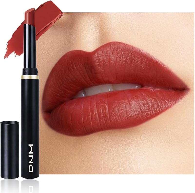 Brick Red Velvet Matte Lipstick,Creamy Lightweight Hydrating Lip stick, Highly Pigmented Long Lasting Waterproof Lip