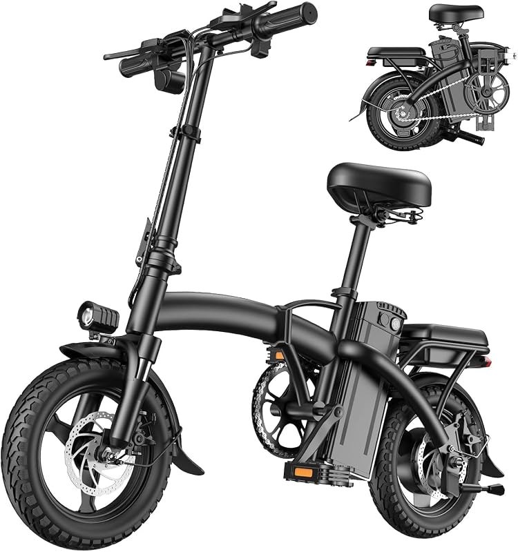Folding Electric Bike,14" E-Bike for Adults Commuting Ebikes — folding ebike for folding ebike