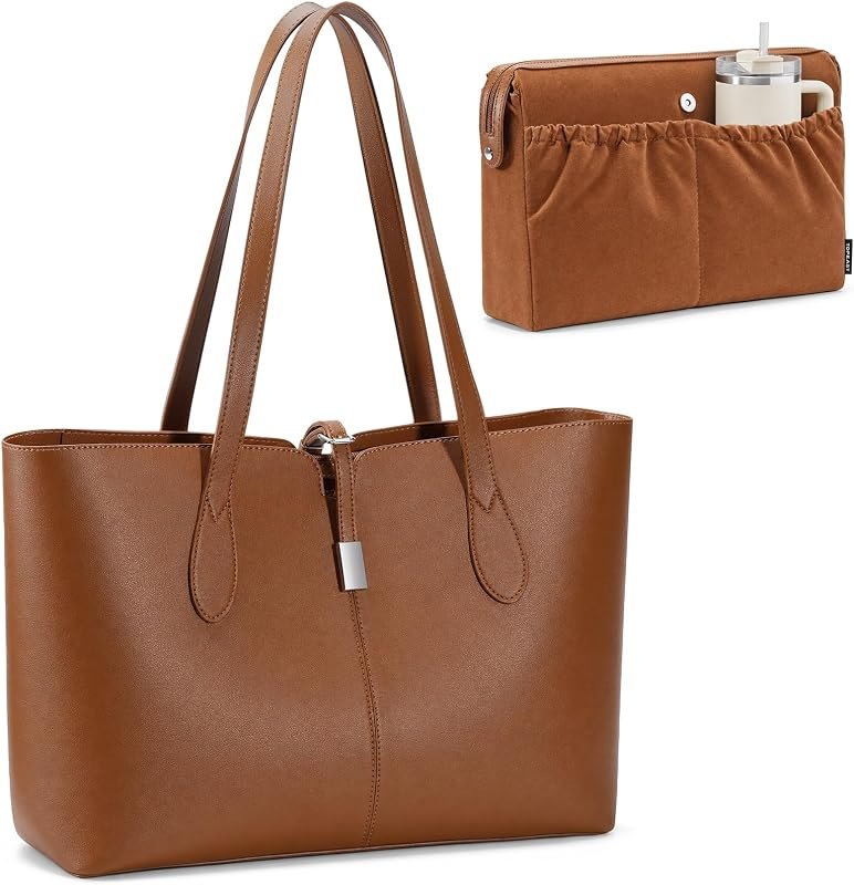 Tote Bag for Women 15.6" Work Handbag with Removable Laptop Sleeve — tote bag with laptop sleeve for tote bag laptop