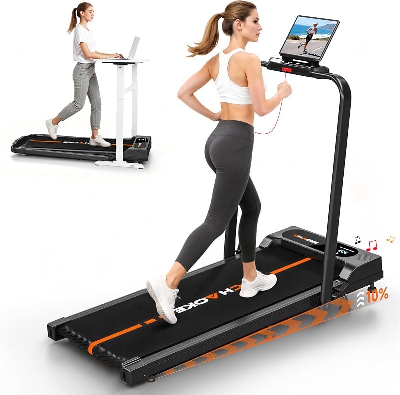 Walking Pad Treadmills for Home with 7.5MPH, Built-in Speaker, Upgrade 3.0HP Foldable Treadmills with 10% Incline