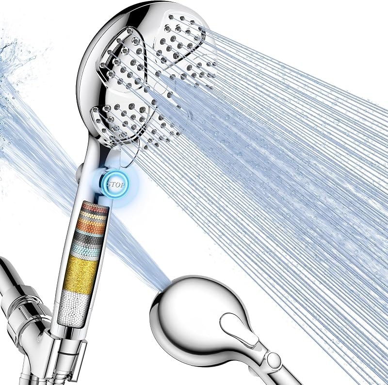 Filtered Shower Head with Handheld, 7 Mode Shower Heads with filters — shower head filter for shower head filter