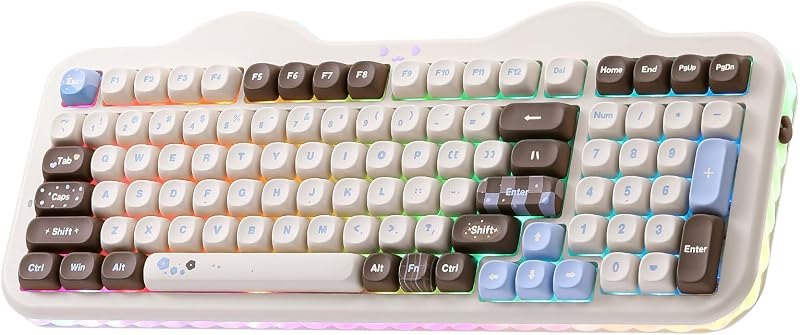 YUNZII C98 Cute Cake Wireless Mechanical Keyboard(Choco, Candy Switch) — mechanical keyboard switch puller for