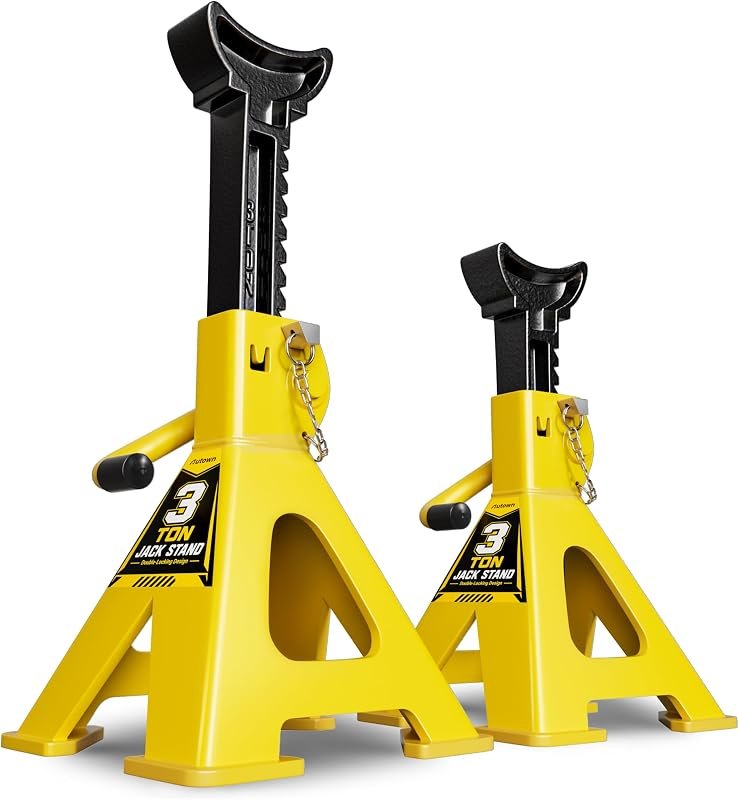 AUTOWN Jack Stands 3 Ton, Double Locking Heavy Duty Car Jack Stand, 1 Pair — jack stands 3 ton for jack stands ton