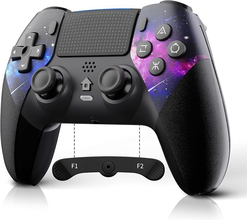 AceGamer Wireless Controller for PS5/Pro/Slim, Hall Effect Joysticks, Macro/Turbo Function, Bluetooth Controller with