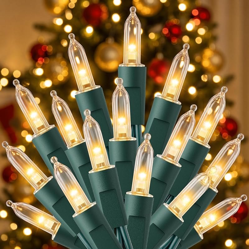 LED Christmas Lights Indoor Outdoor, 66FT 200 Count Mini String Lights — mini m85 christmas lights for mini m85