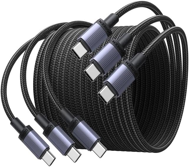 UGREEN 240W USB C Cable 3-Pack, Fast Charging for Laptops & Phones, 6.6ft — usb c cable for usb cable
