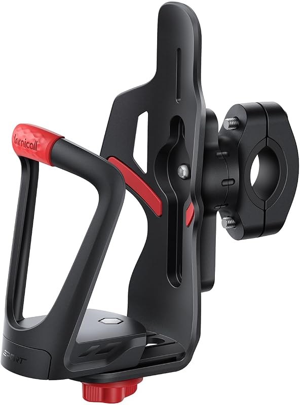 Lamicall Bike Water Bottle Holder with Tracker Storage, Bicycle Drink Cage — bicycle bottle cage for bicycle bottle cage