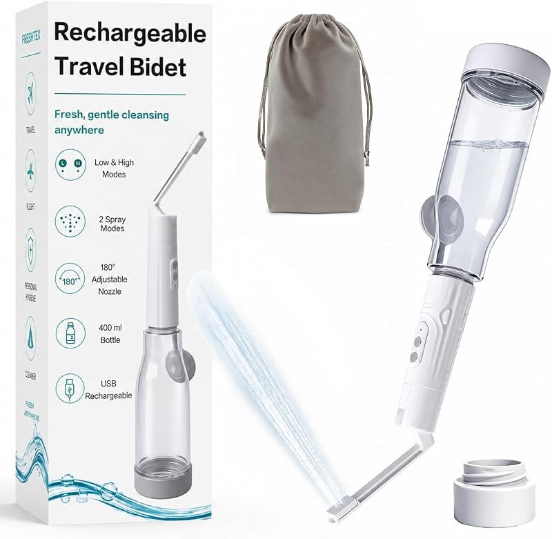 Portable Bidet for Travel, 400ml Rechargeable Electric Bidet Sprayer — portable bidet spray for portable bidet spray