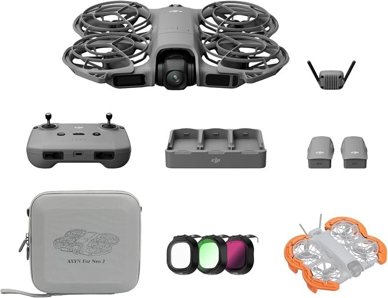 Neo 2 Fly More Combo With RC-N3 Remote Controller, Stable Transmission With Digital Transceiver, 3 Batteries, Carrying