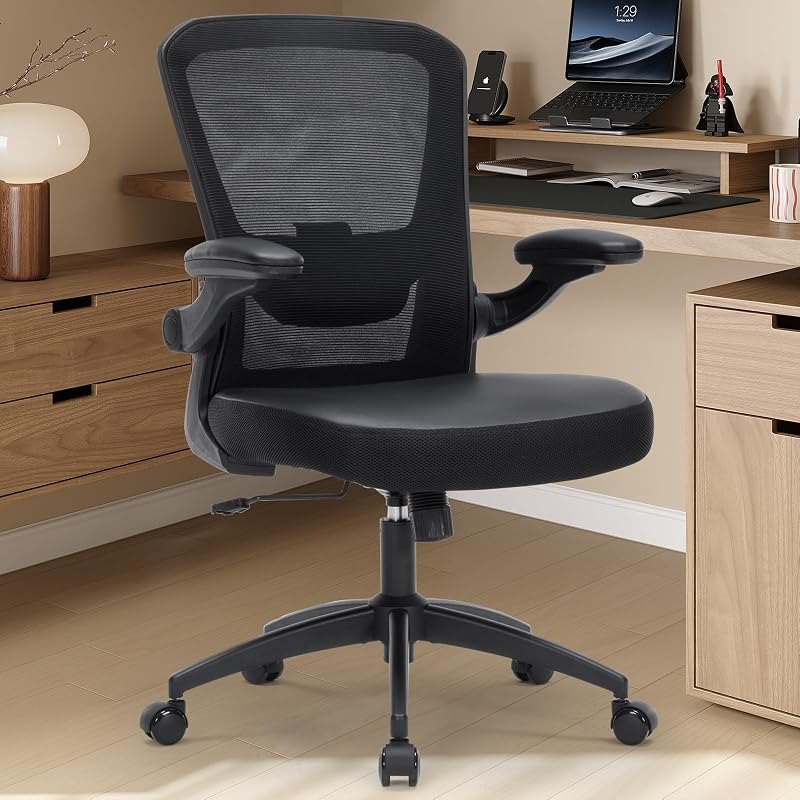 Office Chair, 400lbs Ergonomic Heavy Duty Desk Office Chair for Heavy People, Home Office Desk Chairs with Flip-Up