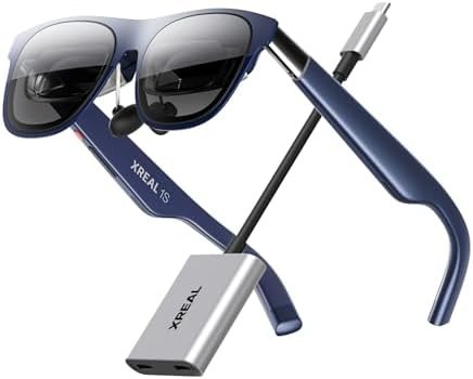 1S AR Glasses with Hub, 52° FOV Wearable Display with All-Day Comfort, 120Hz 1080P, Ideal for Gaming, Streaming and