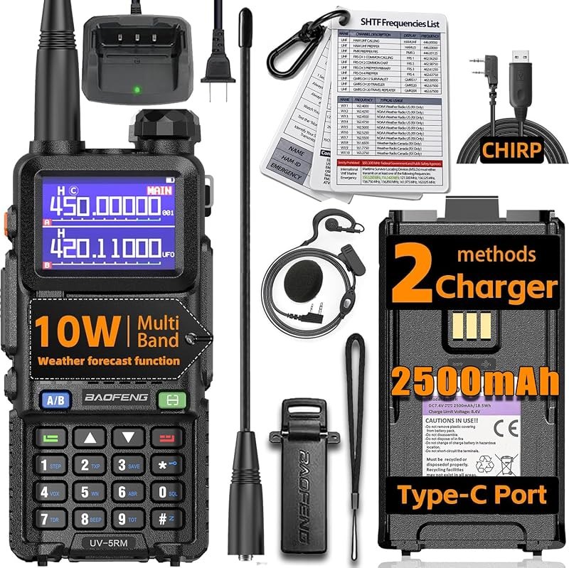 BAOFENG Radio UV-5RM 10W Ham Radio Handheld,UV5R Long Range Walkie Talkie — handheld ham radio for handheld ham radio