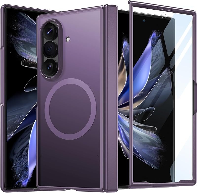 for Samsung Galaxy Z Fold 8 Ultra Case Built-in Screen Protector,Purple — Z Fold 8 Ultra eSIM for fold ultra esim