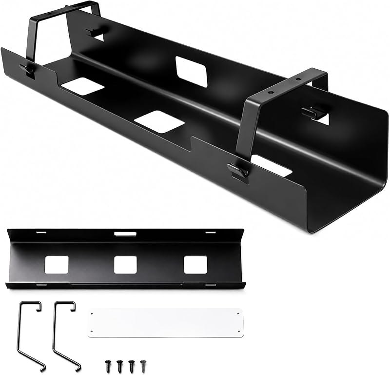 DeskNest Under Desk Cable Management Tray 23.6" — cable tray for standing desk accessories
