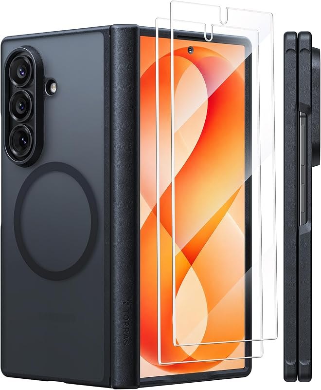 TORRAS Magnetic Slim for Samsung Galaxy Z Fold 8 Ultra Case Matte Black . — best Z Fold 8 Ultra folio case for fold