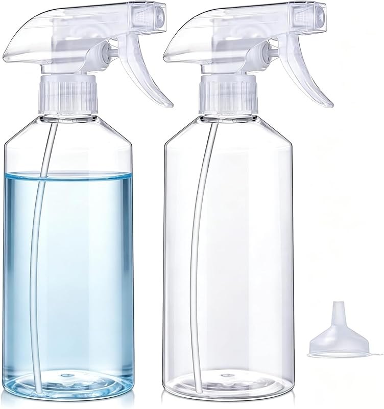 Plastic Spray Bottles, 16 oz 2 Pack, Adjustable Spray Bottles for Cleaning — Bleach Spray Bottle for bleach spray bottle