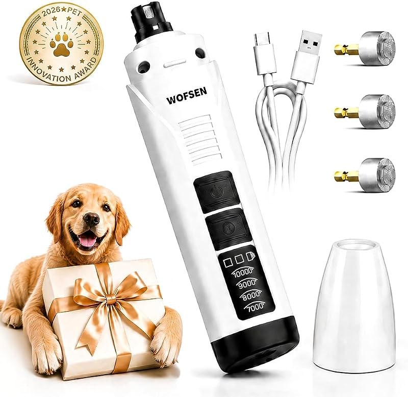 Whisper-Quiet Dog Nail Grinder, Safe & Stress-Free for Sensitive Dogs Cats — best pets nail grinder for pets nail