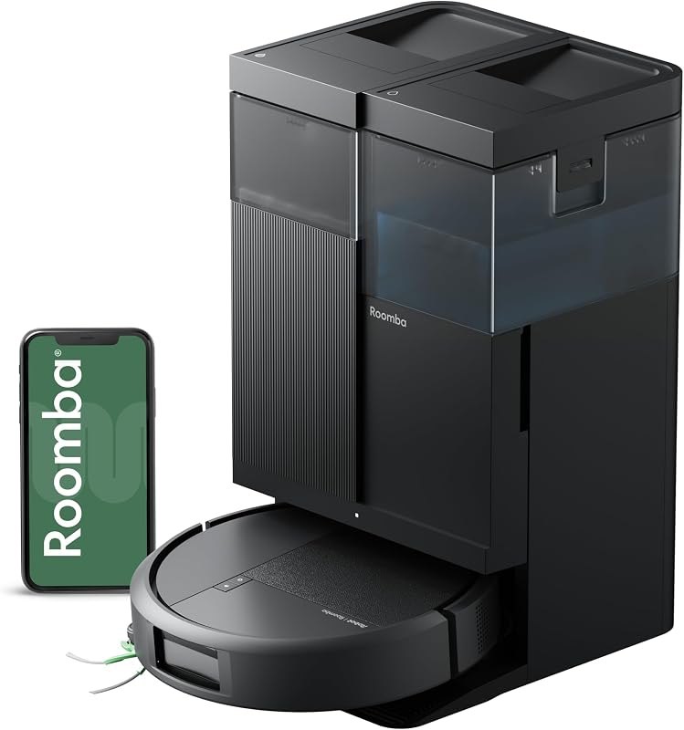 Roomba Plus 515 Robot Vacuum & Mop Combo, 22,000Pa Suction, 90 Days Self-Emptying, Multifunction Dock, Self‑Cleaning
