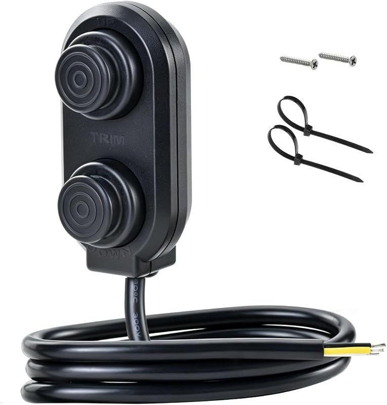 Boat Trim Switch, Tilt and Trim Switch for Outboard Motor, Trim Tab Switch Marine Transom Trim Control, Waterproof