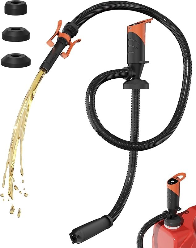Auto-Stop 3.2 GPM Cordless Fuel Transfer Pump with Built-in 4000mAh Battery — manual water pump for manual water pump