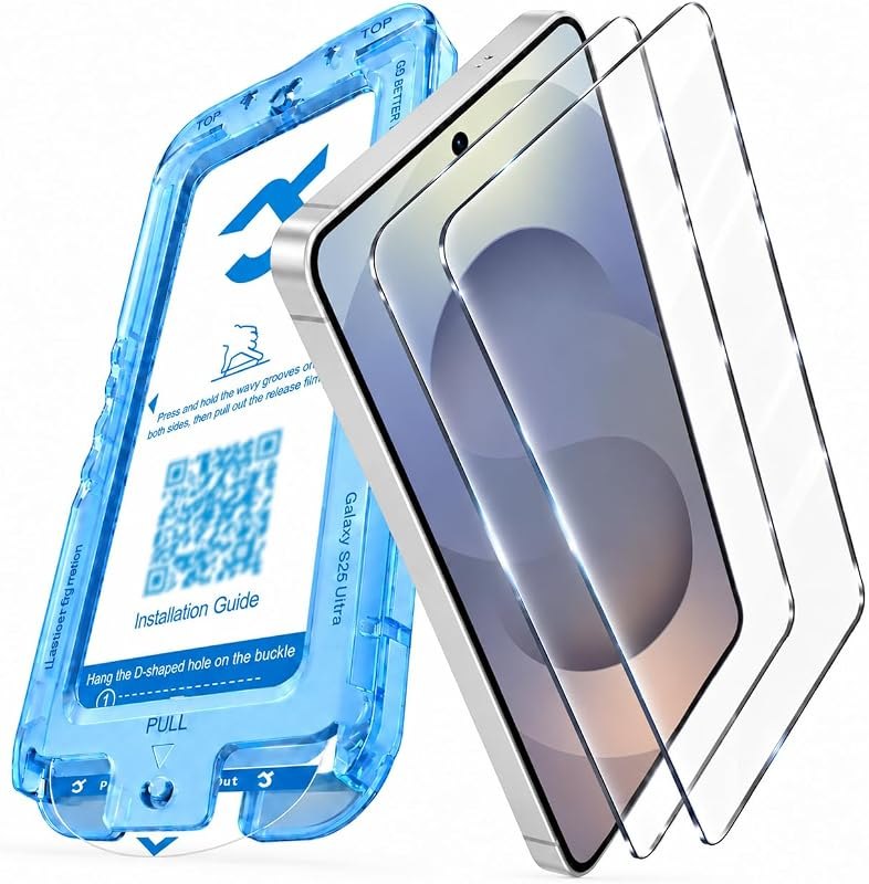 2 Pack for Samsung Galaxy S25 Ultra Screen Protector, Crack-Resistant
