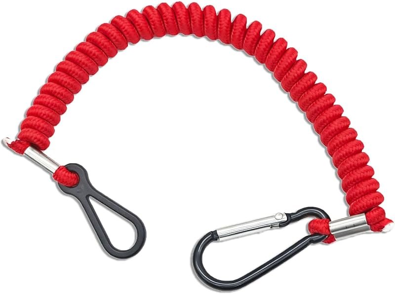 8M0092850 Boat Kill Switch Lanyard, 47 Inch Red Floating Emergency Stop Safety Tether Cord, Replacement Stop Switch