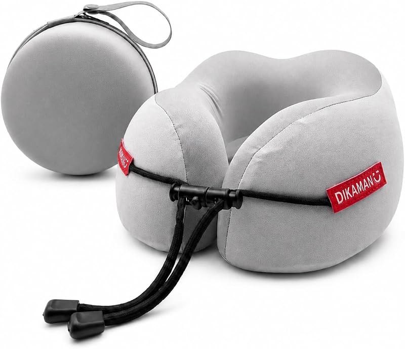 Memory Foam U-Shaped Neck Pillow, Portable Travel Pillow for Airplane, Car, Home & Office, Soft Cervical Support