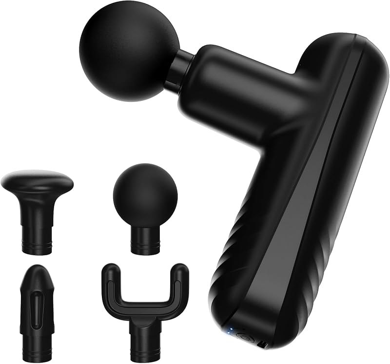 Mini Massage Gun, Powerful Yet Small Quiet Percussion Muscle Massager — deep tissue percussion massager for deep