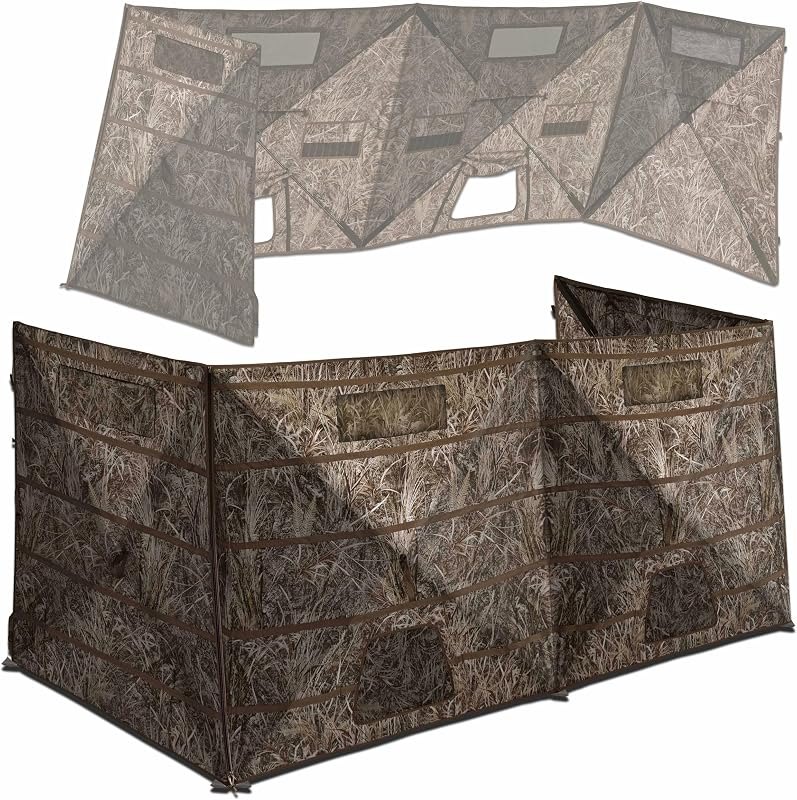 Duck Blind with Double-Sided Camo, Portable Duck Hunting Blind — duck boat blind for duck boat blind