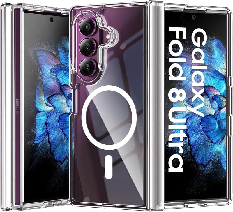 for Samsung Galaxy Z Fold 8 Ultra Case, Hinge Protection, Clear — Z Fold 8 Ultra eSIM for fold ultra esim