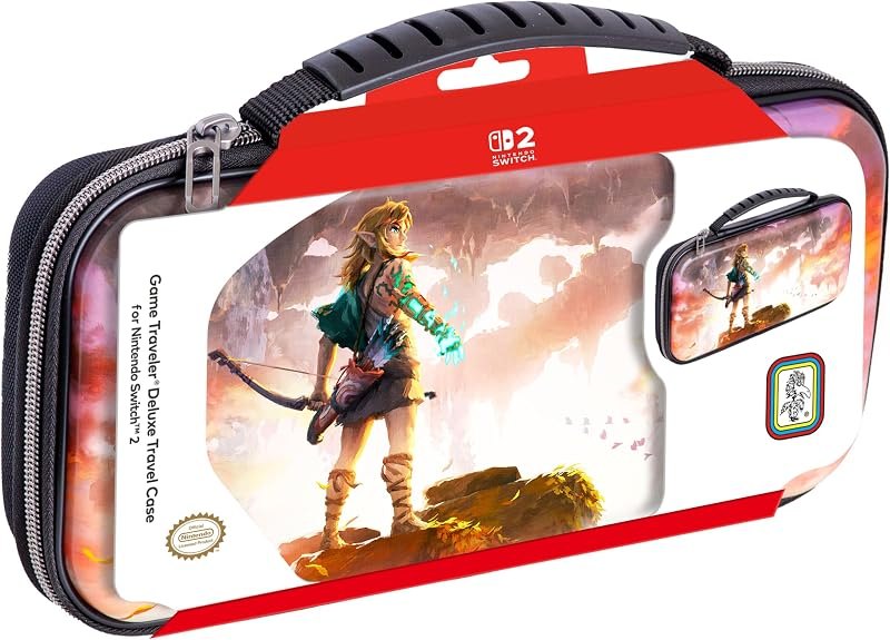 Game Traveler Deluxe Licensed Travel Case Designed for Nintendo Switch, Nintendo Switch 2, OLED, Zelda Tears of the