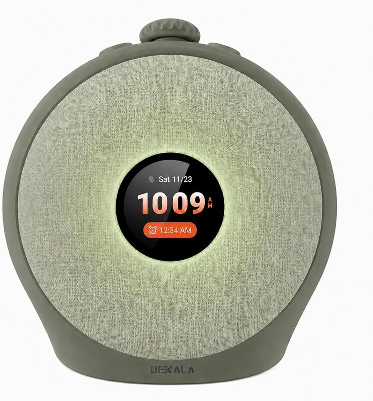 Dekala Sunrise Alarm Clock for Heavy Sleepers with Pulse Wake, Sunset Sound Machine with Breathing Ambient Light, Loud