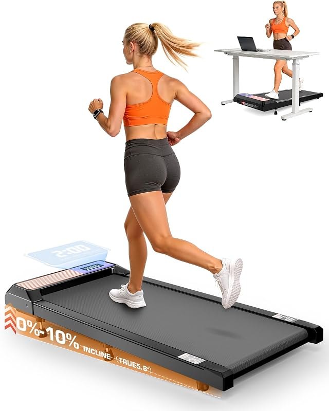 Walking Pad with Incline 10% & Decline -4%, Under Desk Treadmill for Office — best walking motorized treadmill for