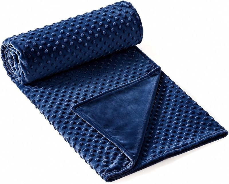 Alomidds Dual-Sided Weighted Blanket Cover, 60"x80" Queen Size Removable Duvet Cover for 12lbs 15lbs 20lbs Heavy