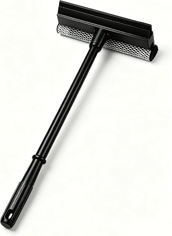 2 in1 Window Squeegee for Car, Window Cleaning Tool with 16inch Long Handle — glass shower squeegee for glass shower