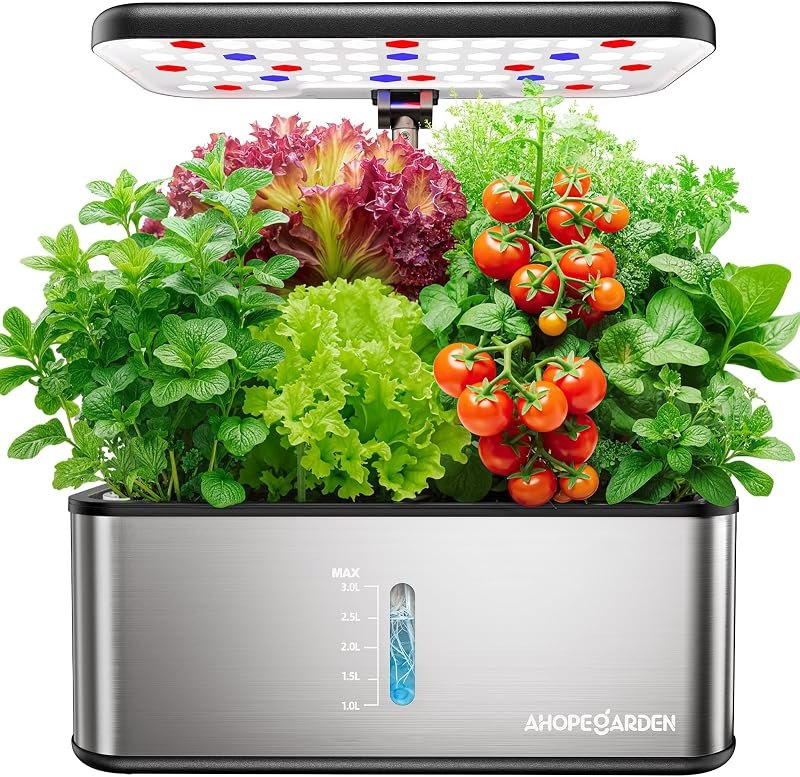 Ahopegarden Hydroponics Growing System: 10 Pods Stainless Steel Garden — hydroponics aeroponics tower for hydroponics