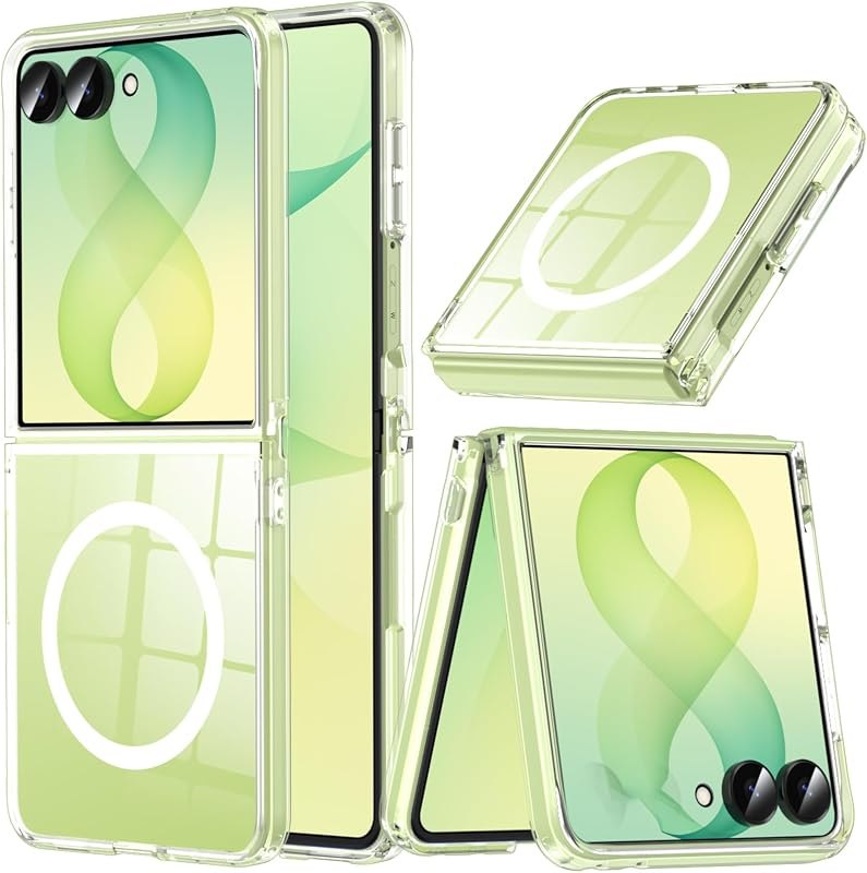 Magnetic Case for Samsung Galaxy Z Flip 8, Fit for MagSafe, Clear — Galaxy Z Flip 8 battery for galaxy flip battery