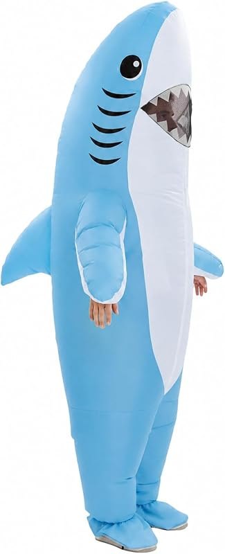 Inflatable Shark Costume for Adults, Funny Halloween Blow Up — ai bubble halloween costume for bubble halloween costume