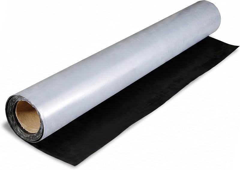 53 Mil EPDM Rubber Roofing Membrane 39 Inch x 21 ft Peel and Stick Roofing Membrane Sealing Roll Material, Waterproof