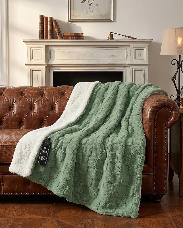 Garvee Electric Blanket, Heated Blanket, 10 Heating Levels & 1-9H Auto Off — heated throw blanket for heated throw