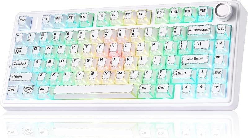 Aula F75 Mechanical Keyboard,Wireless Creamy Gaming Keyboard with Knob — analog gaming keyboard for analog gaming