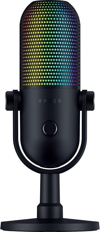 Razer Seiren V3 Chroma 32‐Bit DSP, USB-C Microphone for PC & Mac, Black — computing usb microphone for computing usb