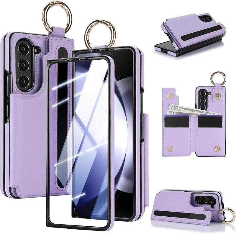 for Samsung Galaxy Z Fold 8 Ultra Wallet Case with S-Pen Holder and Credit Card Holder, Cash Slot, Front Tempered