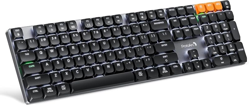 ProtoArc K310 Pro Backlit Bluetooth Mechanical Keyboard, Linear and Quiet — silent brown for quiet mechanical keyboard