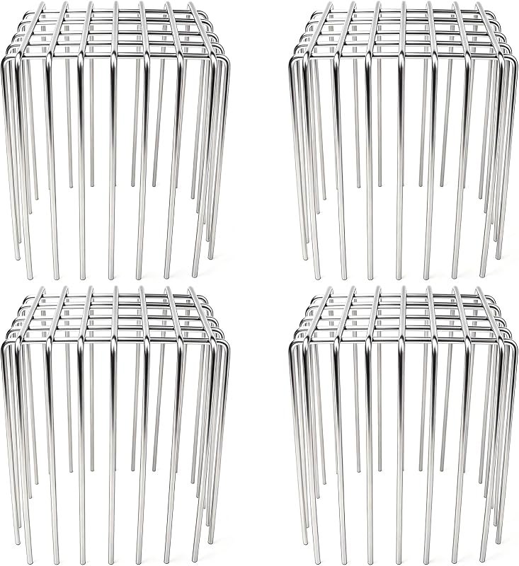 4 Pack Gutter Downspout Guard 304 Stainless Steel, for 3" x 4" Pipe Heavy-Duty Downspout Filter/Extension Outlet