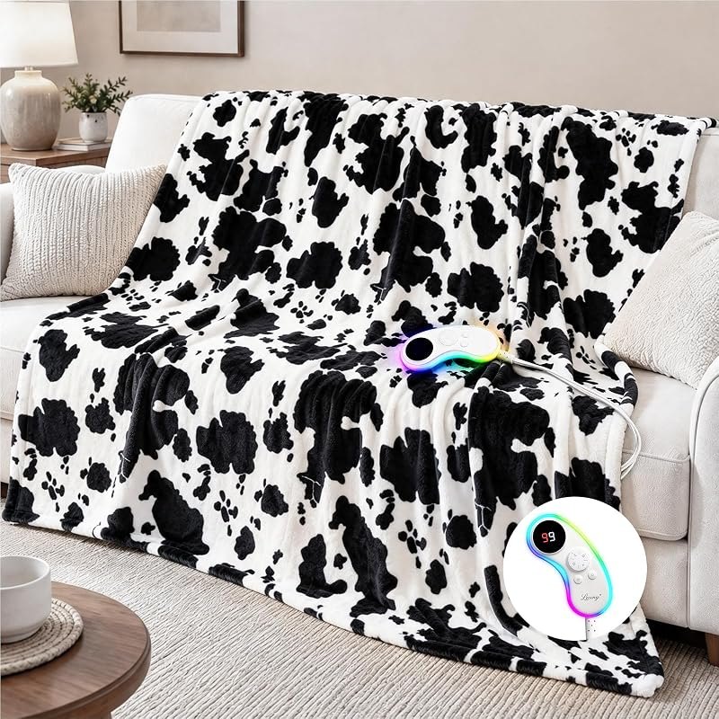 Electric Heated Blanket Full 72"X84": 9 Heating Settings 86-125.6°F — household heated blanket for household heated