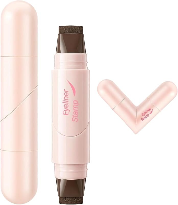 Winged Eyeliner Stamp Pen Dual-Ended Eye Liner Stamp Makeup Pen (Brown) — double ended eyeliner pencil for double