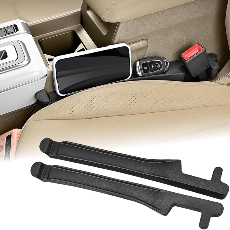 YLXGT Car Seat Gap Filler Organizer 2 Pack 3IN1 Multifunctional Plug Blocker with Storage Slot — console gap organizer