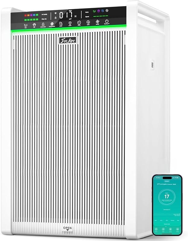 FreAire Air Purifiers for Home Large Room Up to 3850 Ft², HAP611WF, White — smart home air purifier for smart home air